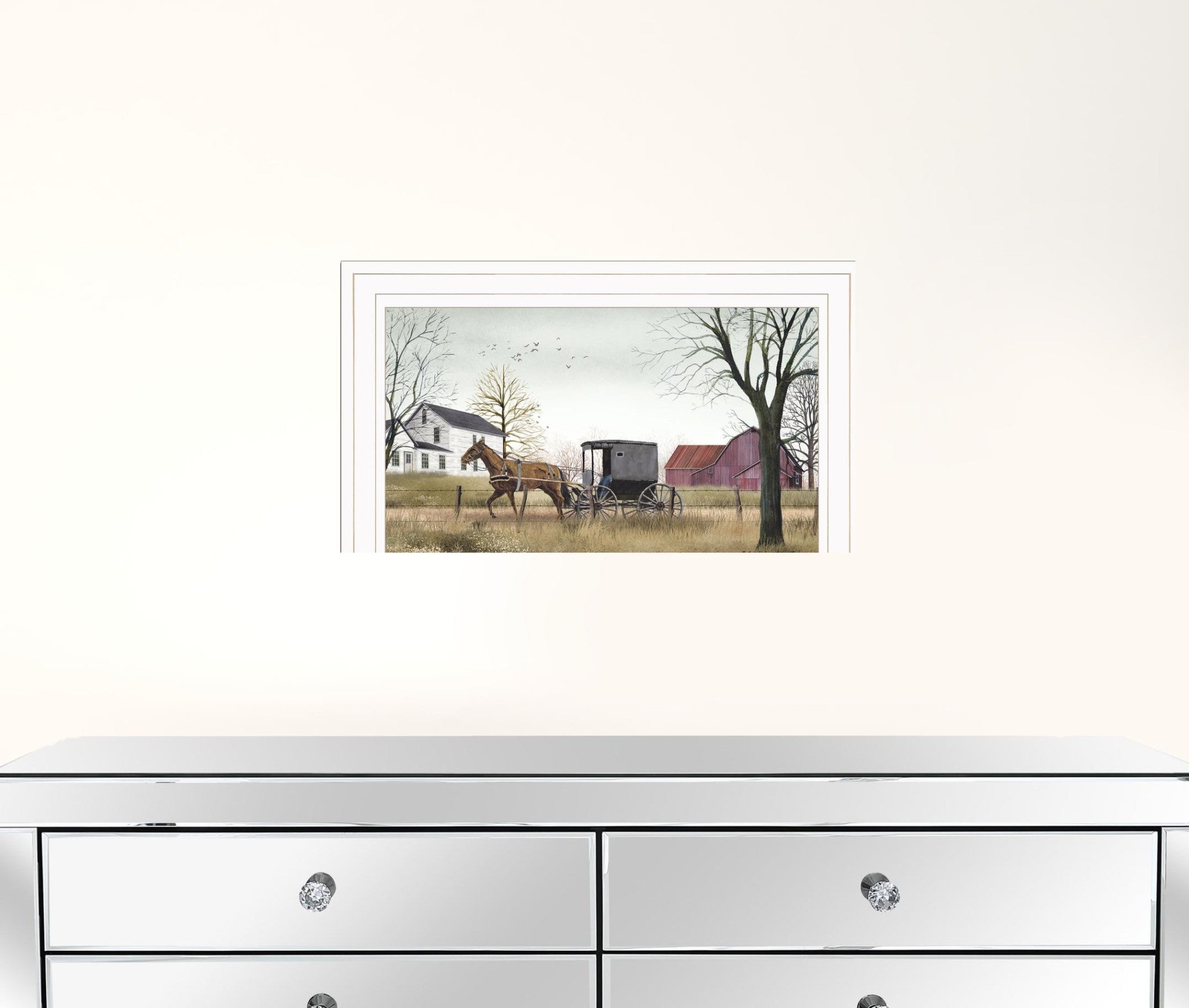 Goin To Market 1 White Framed Print Wall Art