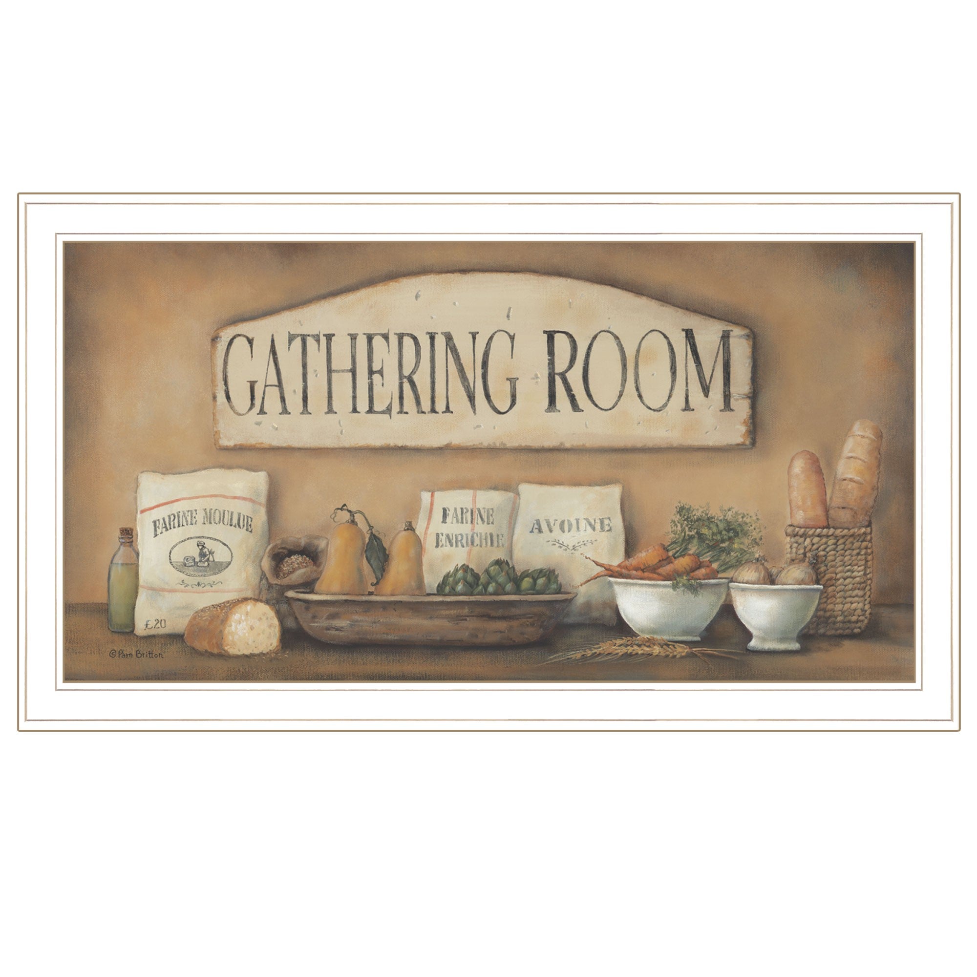 Gathering Room 1 White Framed Print Wall Art