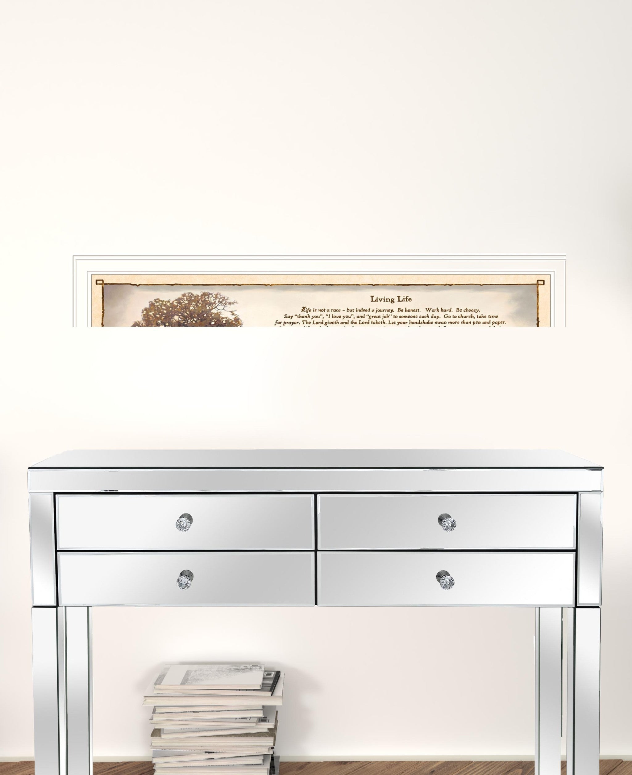 Living Life 10 White Framed Print Wall Art