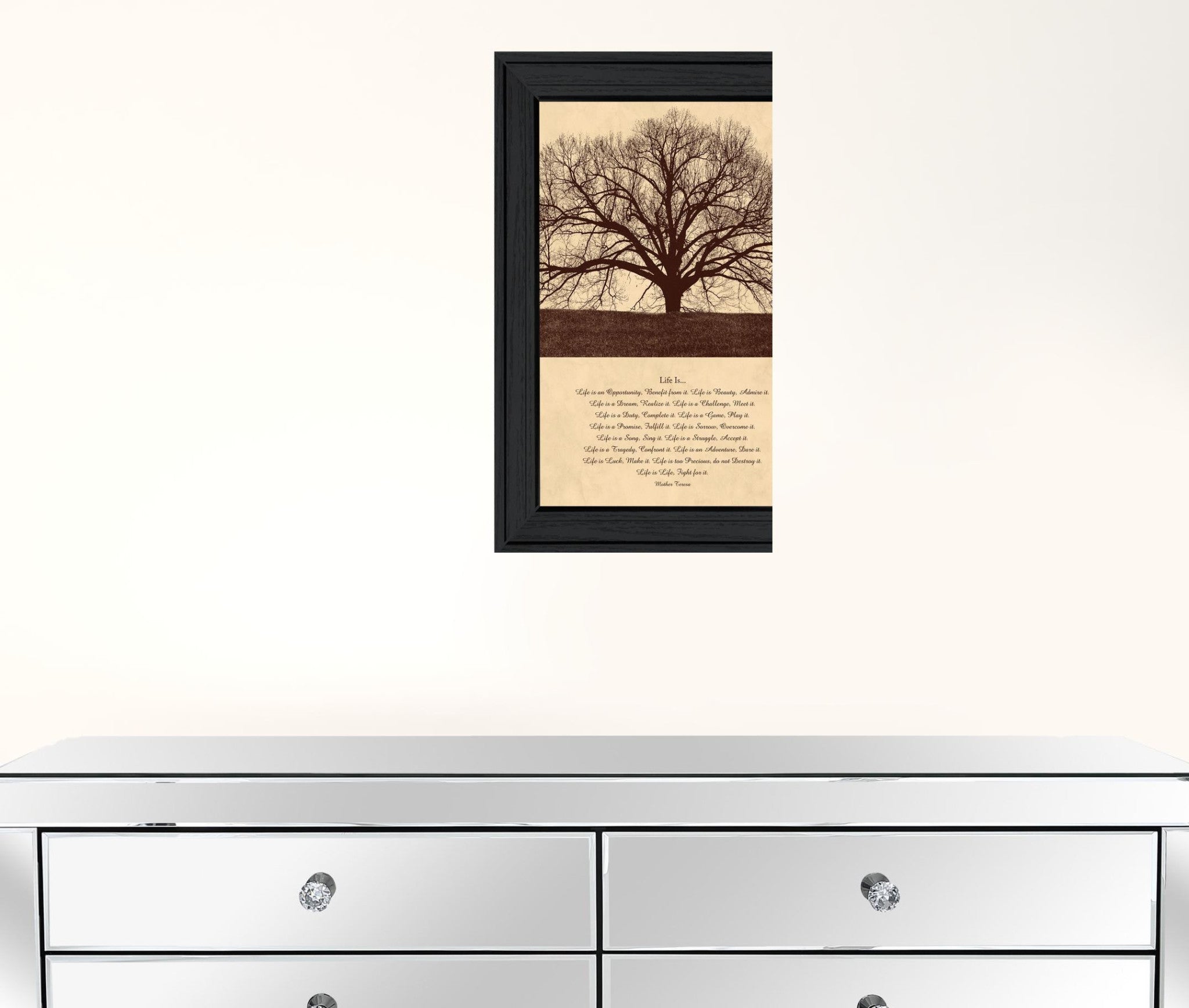 Life Is 6 Black Framed Print Wall Art