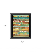 Dog Rules 6 Black Framed Print Wall Art