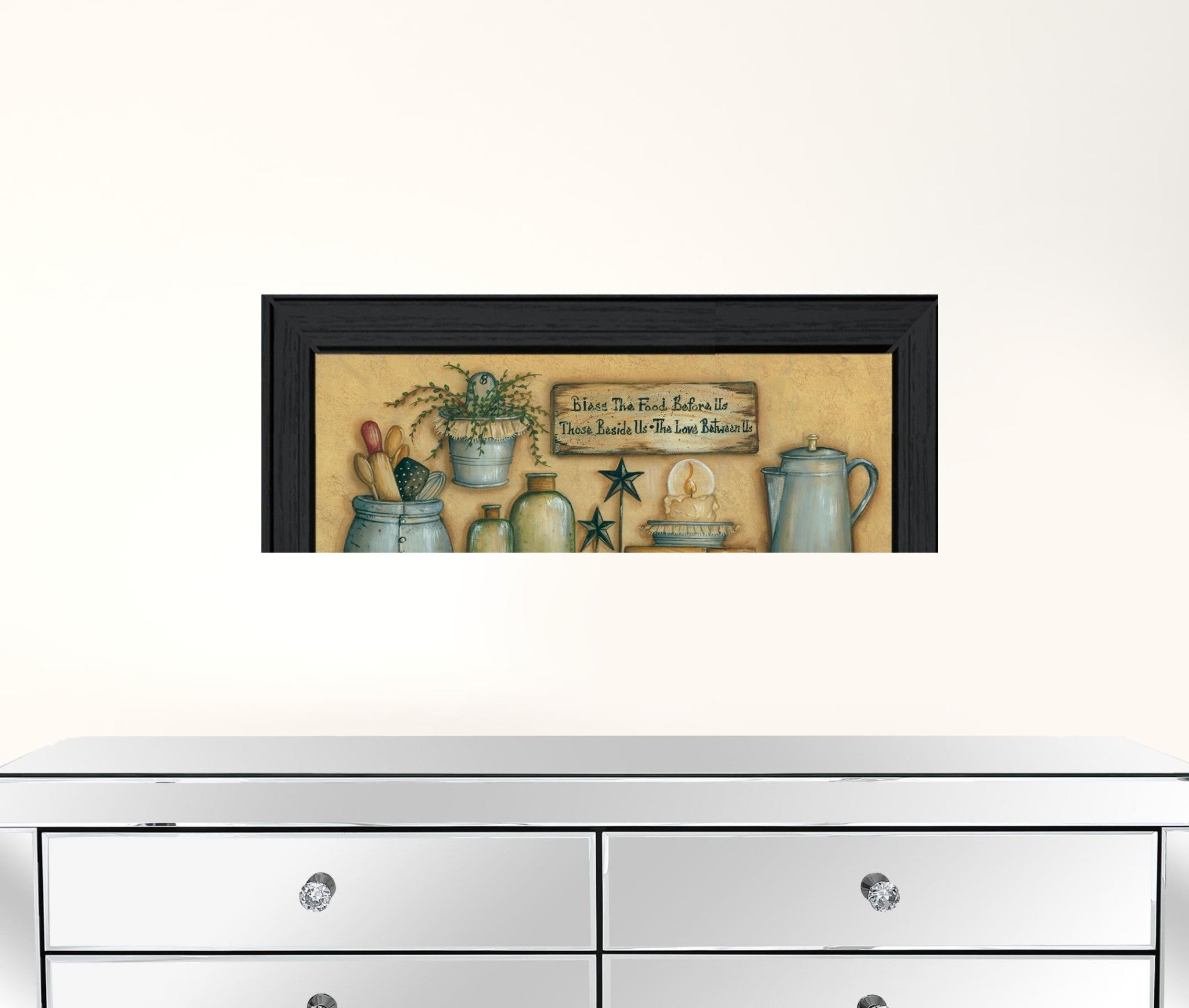 Country Kitchen 6 Black Framed Print Wall Art