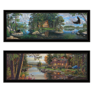 Set Of Two Freedom Promise Collection 2-Piece 2 Black Framed Print Wall Art