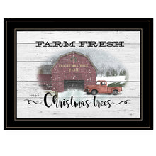 Farm Fresh Christmas Trees 3 Black Framed Print Wall Art