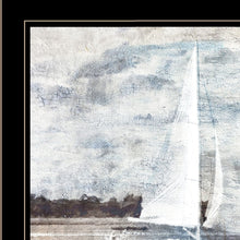 Sailboat On Water 3 Black Framed Print Wall Art