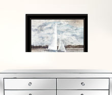 Sailboat On Water 3 Black Framed Print Wall Art