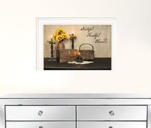 Country Scene Grateful Thankful Blessed White Framed Print Wall Art