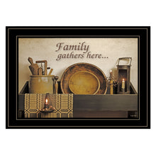 Family Gather Here 3 Black Framed Print Wall Art