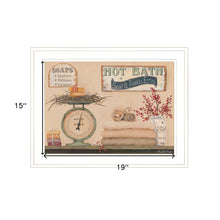 Hot Bath 16 White Framed Print Bathroom Wall Art