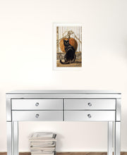 Black Cat 1 White Framed Print Wall Art