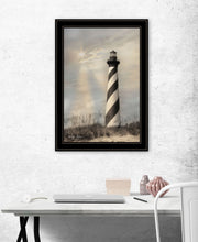 Cape Hatteras Lighthouse 3 Black Framed Print Wall Art