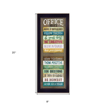 Office Rules 4 Black Framed Print Wall Art