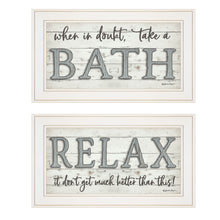 Set Of Two When in Doubt Take A Bath Relax Framed Print Bathroom Wall Art