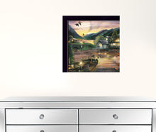 Set Of Two Lakefront Camping 3 Black Framed Print Wall Art