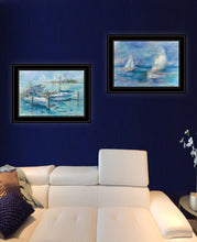 Set Of Two Dockside 2 Black Framed Print Wall Art
