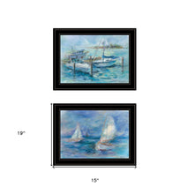 Set Of Two Dockside 2 Black Framed Print Wall Art