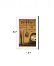 Time Is An Illusion 1 White Framed Print Wall Art