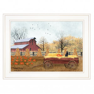 Autumn Blessings 1 White Framed Print Wall Art