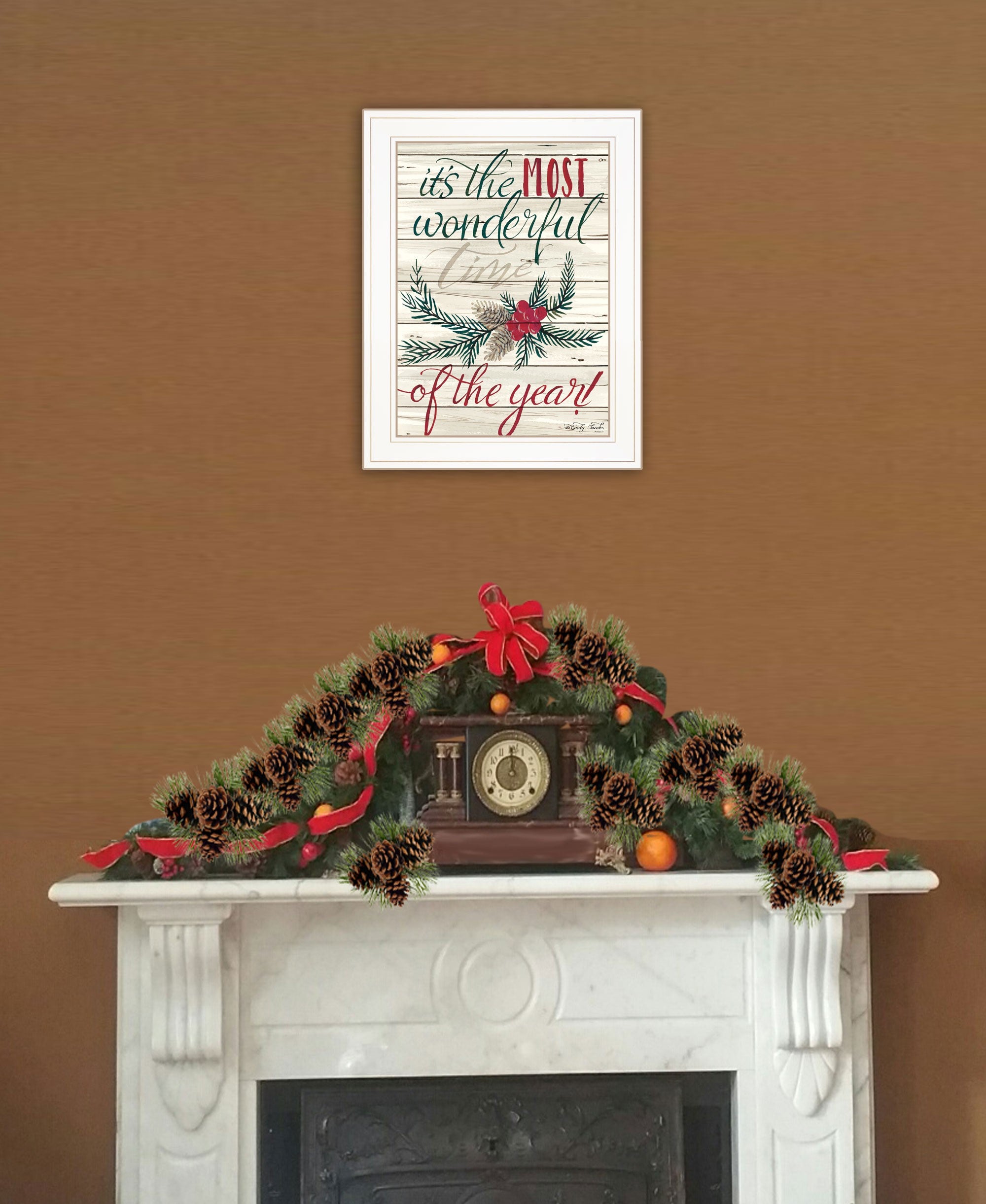 The Most Wonderful Time 1 White Framed Print Wall Art