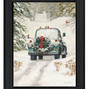 Winter Park 1 Black Framed Print Wall Art