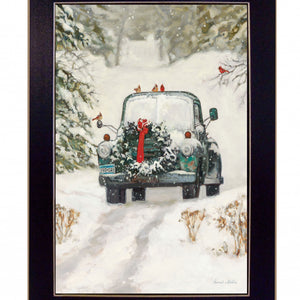 Winter Park 2 Black Framed Print Wall Art