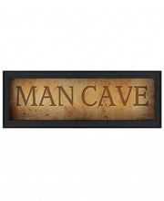 Man Cave 1 Black Framed Print Wall Art
