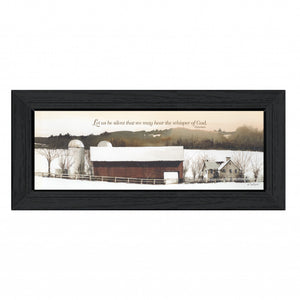 Let Us Be Silent Spiritual Black Framed Print Wall Art