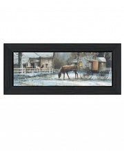 Evening On The Farm Black Framed Print Wall Art