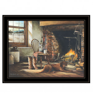 His Morning Coffee 2 Black Framed Print Wall Art