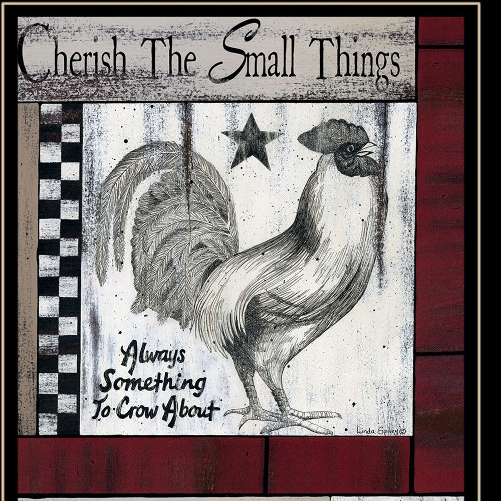 Cherish The Small Things 3 Black Framed Print Wall Art