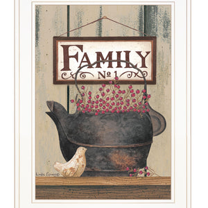 FAMILY NO1 White Framed Print Wall Art