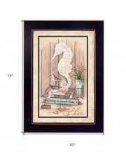 Living On Beach Time Black Framed Print Wall Art