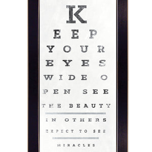 Eye Chart II 4 Black Framed Print Wall Art