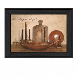 A Simple Life 1 Black Framed Print Wall Art