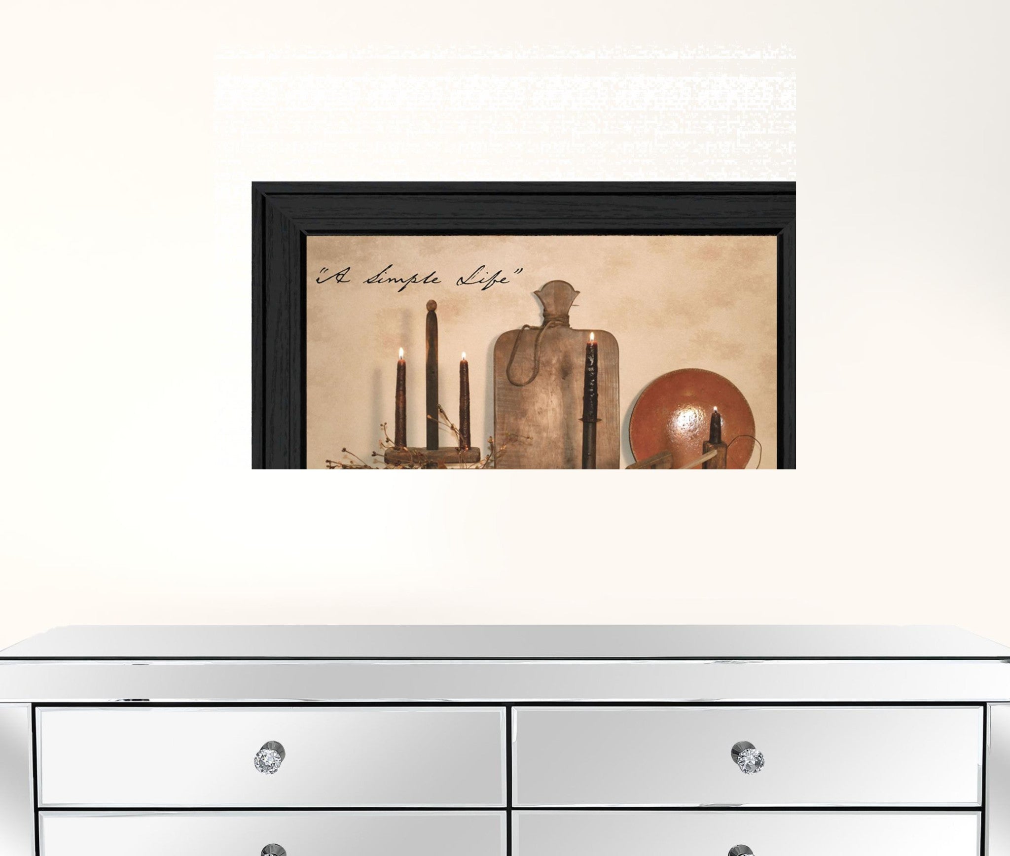 A Simple Life 1 Black Framed Print Wall Art