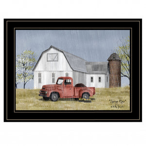 Spring Rain 3 Black Framed Print Wall Art