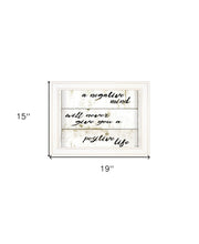 Positive Life 2 White Framed Print Wall Art