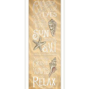 Close Your Eyes 2 White Framed Print Wall Art