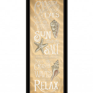 Close Your Eyes 3 Black Framed Print Wall Art