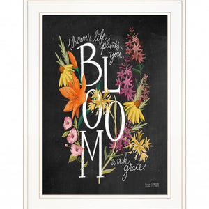 Bloom With Grace 2 White Framed Print Wall Art
