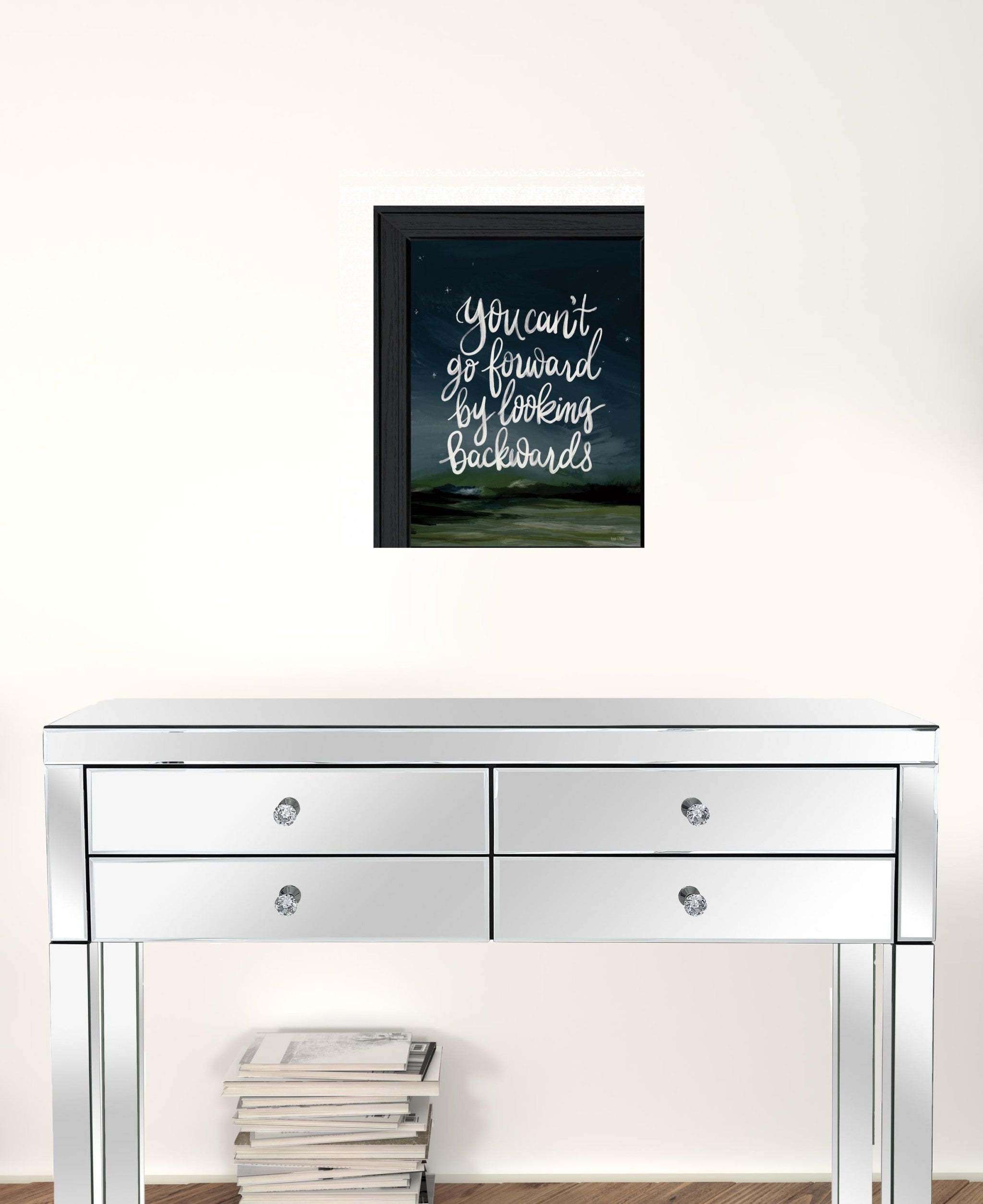 Go Forwards Not Backwards 2 Black Framed Print Wall Art