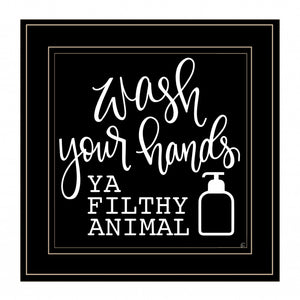 Wash Your Hands 2 Black Framed Print Wall Art