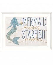 Mermaid Kisses Starfish Wishes 2 White Framed Print Wall Art