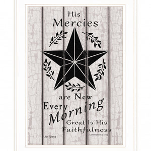 His Mercies Are New Every Morning 2 White Framed Print Wall Art