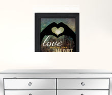 Love With All Your Heart 4 Black Framed Print Wall Art
