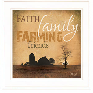 Farming 1 White Framed Print Wall Art
