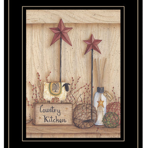 Country Kitchen 4 Black Framed Print Wall Art