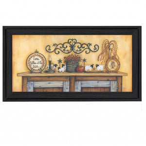 Come Gather At Our Table 4 Black Framed Print Wall Art