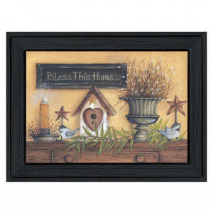 Bless This Home 3 Black Framed Print Wall Art