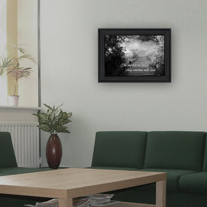 Beauty Grayscale 1 Black Framed Print Wall Art